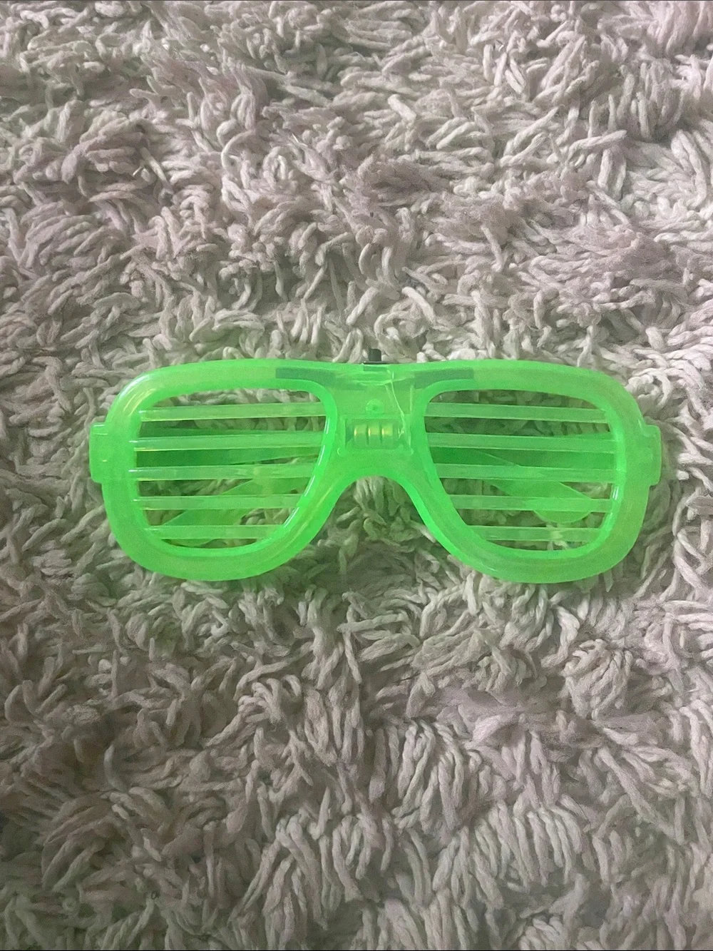 LED Neon Green Slotted Sunglasses